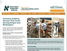 Tablet Screenshot of northwestinventory.com